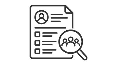 Icon f&uuml;r Stellenangebote mit Bewerbungsunterlagen und Mitarbeitersuche